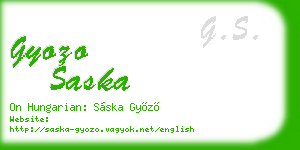 gyozo saska business card