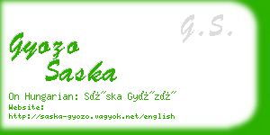 gyozo saska business card